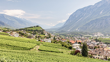 Aufnahme einer Landschaft im Wallis