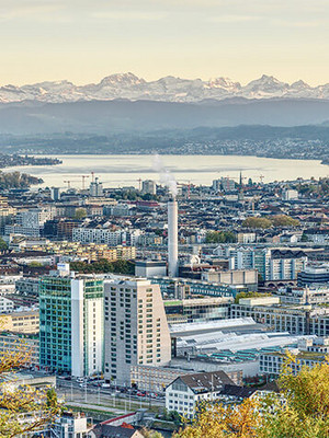 Panorama von Zürich in der Schweiz