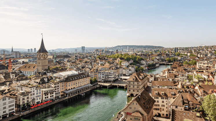 Vue de la ville de Zurich