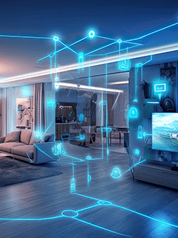 Moderne Wohnung, mit Smart Home Einrichtung