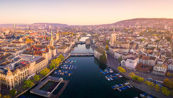 La ville de Zurich vue d'en haut