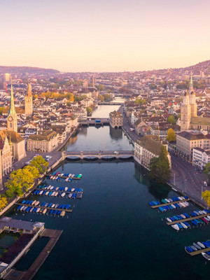 Stadt Zürich von oben