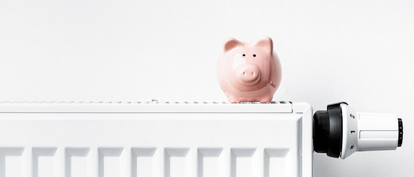 Sparschwein auf Heizung