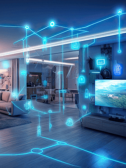 Appartamento moderno con arredamento intelligente