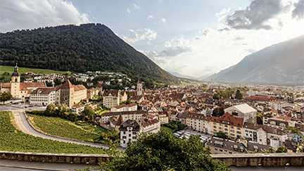 Veduta della città di Coira