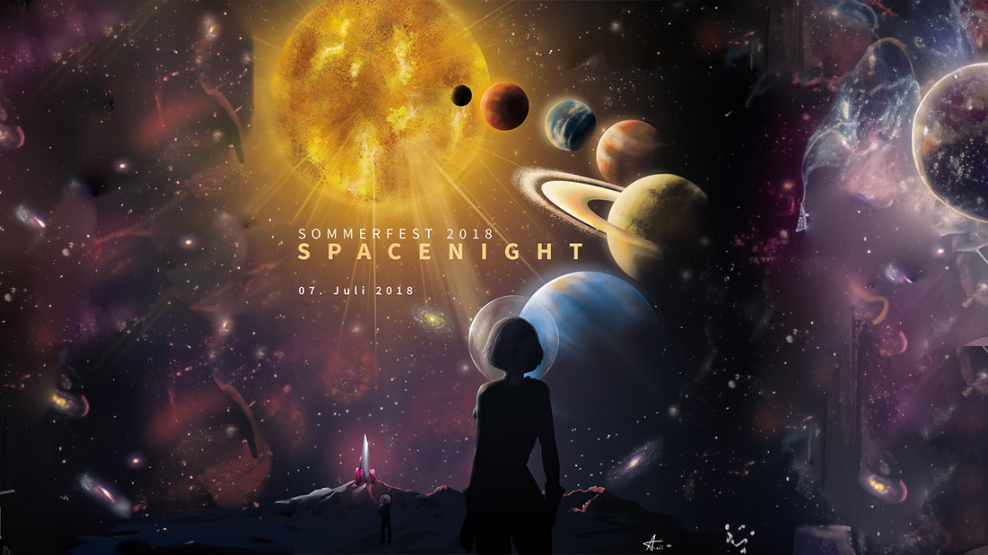 Illustration zum Thema Spacenight am Sommerfest 2018