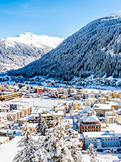 Vue sur l'immobilier à Davos