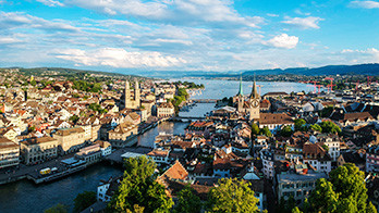 Zürich aus der Vogelperspektive