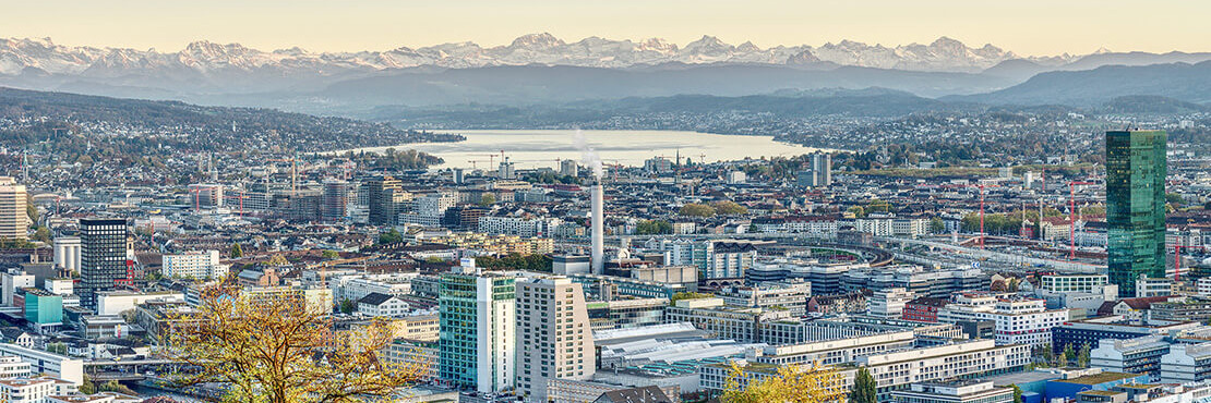 Panorama von Zürich in der Schweiz