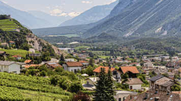 Aufnahme einer Landschaft im Wallis